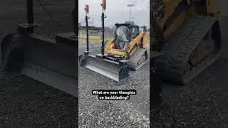 Should you ever backblade with a dozer blade? #vlocsystem #ctl #construction #skidsteer #caterpillar