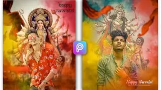 Navratri Photo Editing Tautorial PicsArt || PicsArt Durga Puja Photo Editing || Maa Durga Photo Edit
