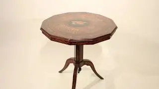 Antique Italian Sorrento Tilt Top Occasional Table
