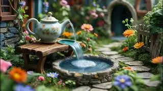 🫖 Relaxing Sound Enchanted Teapot Garden | Relaxing Water Sounds & Instrumentals