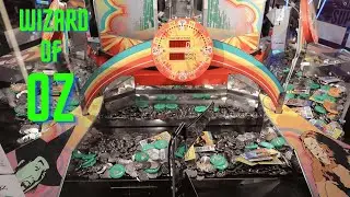 Winning Cards from the WIZARD OF OZ Coin Pusher - Kingpin, Melbourne - Arcade Game Play