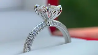 James Allen Pav&eacute; Knife Edge Lotus Basket Looks Amazing (Princess Cut)