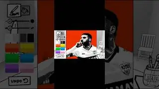 I drew Deniz Undav ⚽ (requested) #football #art #shorts #pixelart #differentstrokes #timelapse