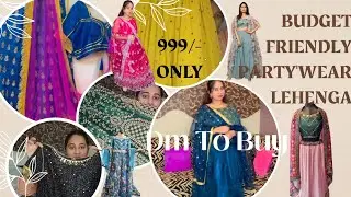 Budget Friendly Partywear Lehengas|| Part 1 || 999-2,499 ||Dm to buy || #shadiseason #lehenga