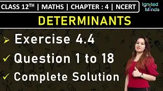 Class 12th Maths | Exercise 4.4 (Q1 to Q18) | Chapter 4: Determinants | NCERT