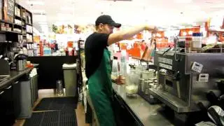 The making of a Cinnabon Frappuccino
