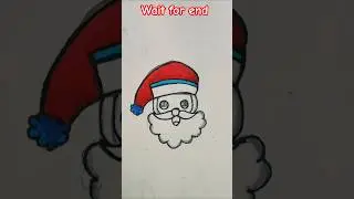 easy drawing Santa Claus 🎈❤️🧢#song #colourpencil