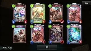 [Shadowverse] Daily Winter Gift 10 Pack card pack opening Day 1 + A few random ones