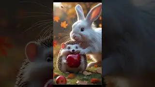 Rabbit and hedgehog Friendship#shorts #viralvideo #foryou #rabbit #animals