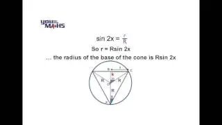 Cone inscribed in Sphere
