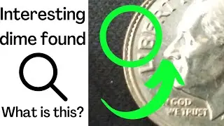 Interesting dime found! Partial collar error? Coin roll hunting a dime box!