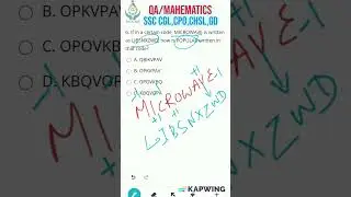 CODING-DECODING| HARD QUESTION In HINDI/ ALPHABETICAL | Reasoning for SSC CGL GSGD CPO CHSL| #shorts