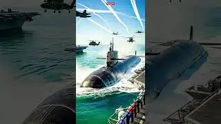 Stealth Submarine Rises: The ultimate #aircraftcarrier #stealth #defense #shorts #viralshorts #ocean