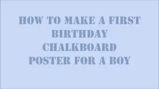 DIY How to make a first birthday chalkboard poster #first #birthday #shortsfeed #silhouette #new #fy