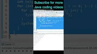 Java Program to Downward Triangle Star Pattern 