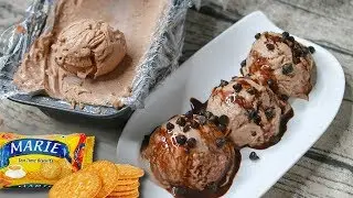 Marie Biscuit ice Cream | Ice Cream Recipe With Cream | Chocolate Biscuit Ice Cream