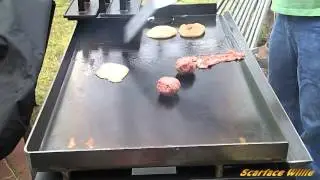 Bacon Egg Double Cheeseburger on Blackstone Griddle