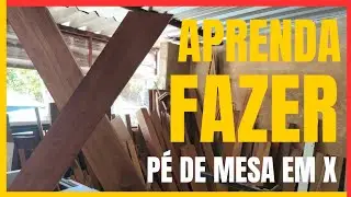 X-shaped table leg how to make it the easy way #woodworking #table #diy