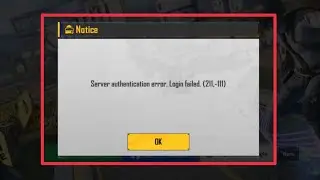 Server authentication error. Login failed (211, -111) Problem in BGMI 2026