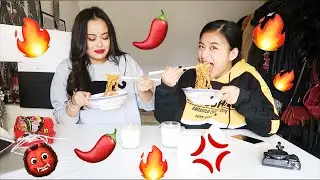 🔥 SPICY NOODLE CHALLENGE 🔥🌶 LOYNAPHE DEVIENT POSSÉDÉE 😱