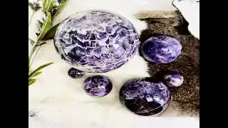 CHEVRON AMETHYST POLISHED SPHERES