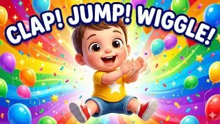 Clap Jump Wiggle Song 🎵 Fun Action Rhyme for Kids | @Lullidoo