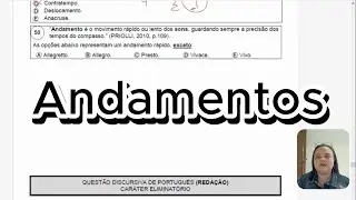 Quest&atilde;o sobre Andamentos | Prova de Teoria Musical da ESA 2024 | Concurso para sargento m&uacute;sico
