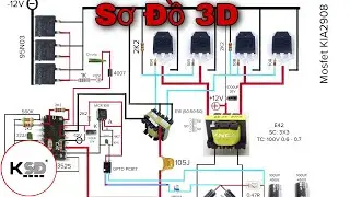 Sơ Đồ Kích Cá Điện Tử 4FET Lớn E42 Full 3D Dễ Làm Từ A-Z | Ky Su Dien