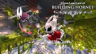 I built a Hornet from Hollow Knight & Silksong - in a perfect spot in my Minecraft world!