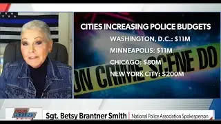 Eric Bolling's Newsmax show invites Sgt. Betsy Brantner Smith (Ret) to discuss defunding the police