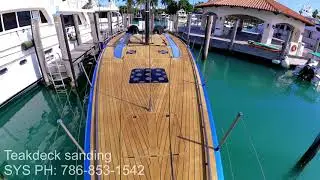 How to sand a teak deck