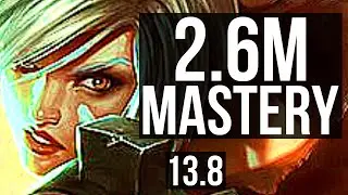 RIVEN vs POPPY (TOP) | Rank 2 Riven, 2.6M mastery, 7/1/4, 1300+ games | KR Challenger | 13.8
