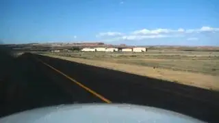 Moab Canyonlands, KCNY, rwy 21, landing Cessna 172, 05-22-2013