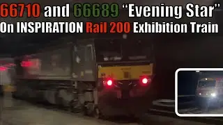 Rail 200 INSPIRATION with 66710 and 66689 Passes Newbury on 3Z23 - 07/12/2025