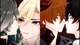 【Genshin Impact MMD】Mate and kiss 年下的好胜心（AlhaithamXKaveh ChildeXZhongLi Haikaveh Chili tartali海维 公钟）