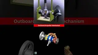 Outboard Propeller Mechanism #engineering  #kinematics #linkage #propeller #mechanism #mechanical