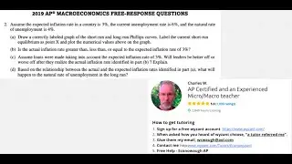 2019 AP Macro (Set 1) FRQ #2 (Phillips Curve)