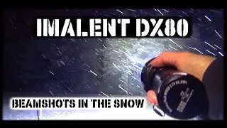 Imalent DX80 flashlight - beamshots throught the snow - 32000 lumens
