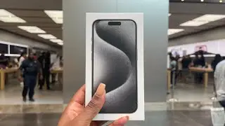 iPhone 15 pro white titanium unboxing ✨