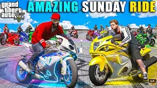 GTA 5 : GOING WO LEH LADKAH IN SNOW FALL WITH SUZUKI HAYABUSA AND NINJA H2 JIMMY AND MICHAEL OMG!