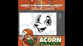 Acorn Electric - Sketch to Vector Logo Design