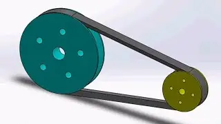 Solidworks V-Belt drive design and animation tutorial