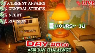 I started 375 Days live study challenge || {This is #Day08}Lets strat for total 6-7 hours live study