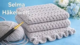 Very easy crochet baby blanket 🧶 Puff Stitch | 4 mm crochet hook | Soft & Elegant