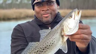 Trout Fishing with Mirrolures at Campbell Creek Aurora NC. #trout #fishing #mirrolures #spinningreel