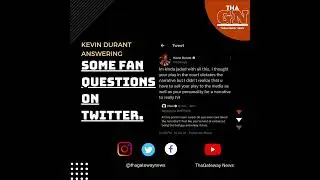 Kevin Durant answering a few fan questions on Twitter 👀🏀