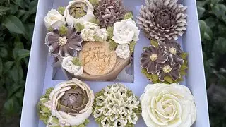 Bento Cake & Flower Cupcakes - Cupcake Decorating