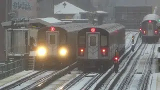 IRT White Plains Rd Line: R142 2 & 5 Trains at Prospect Ave (PM Rush Hour)