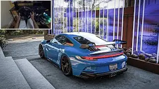 908HP Porsche 911 GT3 - Forza Horizon 5 | Steering Wheel Gameplay