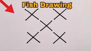 How to Draw Beautiful Drawing with Letter XXXXX / Fish Drawing | Fish Drawing Easy Step by step 